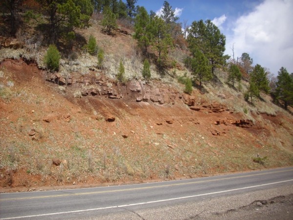 Abo Formation in west
          caldera rim