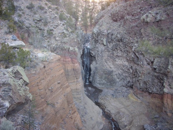Upper
        Falls, Frijoles Canyon