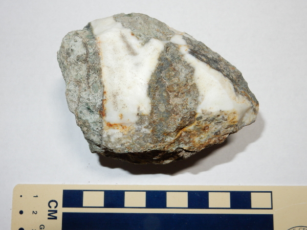 Hydrothermally altered volcanic rock