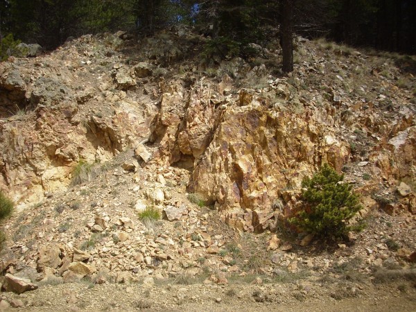 Hydrothermally altered
          andesite