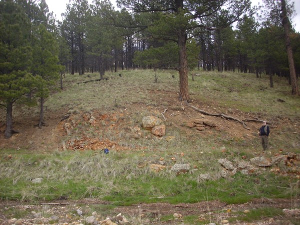Hydrothermally
          altered outcrop